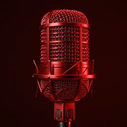 a microphone in the style of julian fałat, intricate composition, red by caravaggio, highly quality, highly detailed, masterpiece, red light, artstation