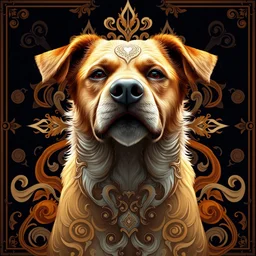 awesome cute caramel mongrel dog intricate artwork, illustration by tooth wu and wlop and beeple, greg rutkowski, beautiful, very coherent symmetrical artwork, cinematic, baroque, high detail, mutt, portrait, octane render, unreal engine, 8 k, vibrant colors, smooth gradients, high contrast, depth of field, aperture f 1. 2
