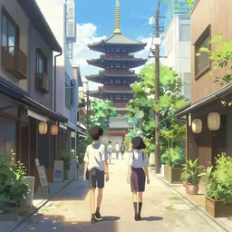 a street in akihabra, key visual, a digital painting by makoto shinkai and james gurney, trending on artstation, highly detailed