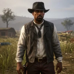 kanye west in red dead redemption 2, game screenshot