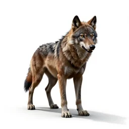 battle-worn werewolf mid-transformation, high detail digital art, full body, standing, isolated on a pure white background, centered, whole figure in frame, sharp focus, studio lighting