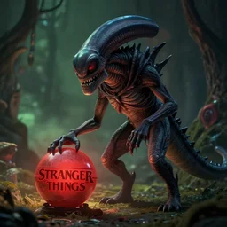 Stranger Things Demogorgon pondering his Orb by Todd Lockwood