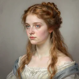 beautiful striking Pre-Raphaelite Emma Dumont by Artgerm and Greg Rutkowski, intricate, elegant, highly detailed, digital painting, pale
