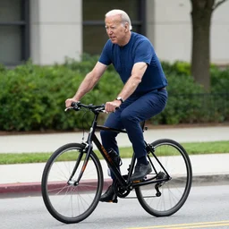 joe biden riding a bike.