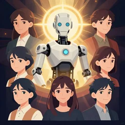 dnd head and shoulders portrait, automaton robotic priest of the sacred godforge, clean cel shaded vector art. shutterstock. behance hd by lois van baarle, artgerm, helen huang, by makoto shinkai and ilya kuvshinov, rossdraws, illustration