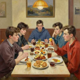 The Breakfast Club oil painting