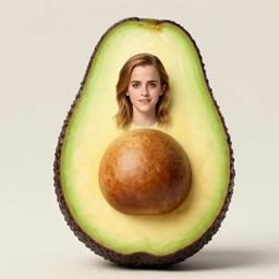 emma watson inside a giant avocado