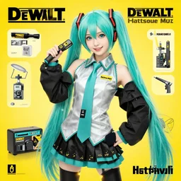 hatsune miku advertising dewalt products