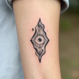 a small oneliner tattoo!! representing goa, psytrance and music