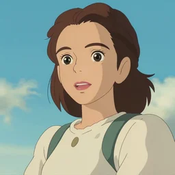 a wholesome animation key shot of margot robbie, close up, studio ghibli, pixar and disney animation, sharp, rendered in unreal engine 5, clear sky, anime key art by greg rutkowski, bloom, dramatic lighting