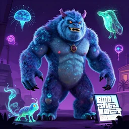 2022 bioluminiscent animals hyperbeast by Brock Hofer digital art, ArtStation  GTA cover comics style  by James Gurney and beeple   global illumination Volume lighting Pixar and Disney tone mapping