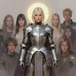 masterpiece concept art by thomas blackshear, imogen poots as neo - gothic space templar, plate armour, holy halo, matte painting, extremely emotional, pastel colours, realistic shaded lighting poster by hsiao ron chen, artgerm, lawren harris, eve ventrue, magali villeneuve, jeremy lipkin, rob rey, christophe vacher