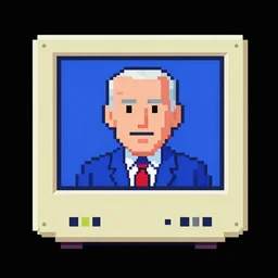 joe biden as 8bit commodore64 character