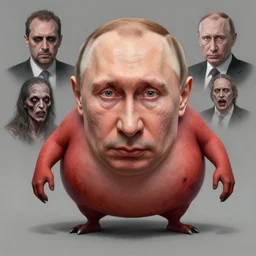 vladimir putin blobfish, blobfish putin hybrid, putin face, vladimir putin anthropomorphic transformation, macabre, horror, by donato giancola and greg rutkowski and wayne barlow and zdzisław beksinski, realistic face, visible face, digital art