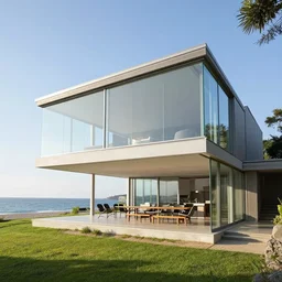 a beautiful beachside villa made out of glass by alvar aalto