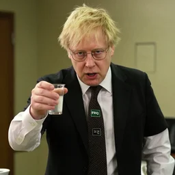 Screenshot of Boris Johnson making meth with Walter White in an episode of Breaking Bad (2008 TV show)