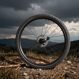 tripping bike wheel with a stick