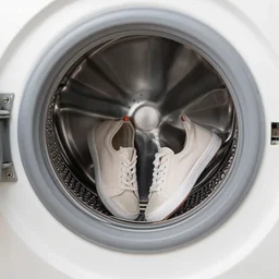 washing machine heart with shoes inside