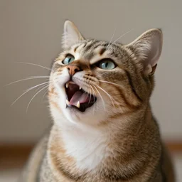 cat singing photographed
