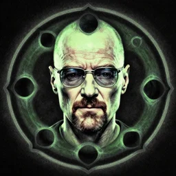 Alien crop circle in the shape of Walter White / Heisenberg