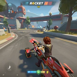 Gameplay screenshot of Tyrion Lannister in Rocket League, Unreal Engine, 8k, octane render, nvidia raytracing