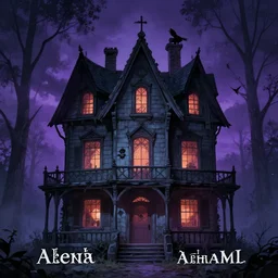 The Haunted House on the Hill by Alena Aenami.