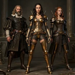 highly detailed steampunk gal gadot standing, bronze age : leonardo da vinci, greg rutkowski, magali villeneuve