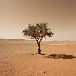 footage of a small tree in the middle of mars.