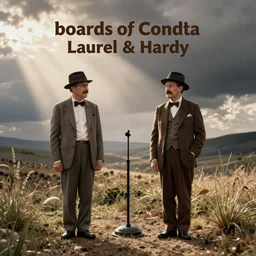 boards of canada as laurel and hardy promotional photo