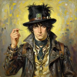 attractive man, cuberpunk, painting by j. c. leyendecker, yoji shinkawa, katayama bokuyo