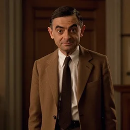 a still from The Conjuring with Mr Bean