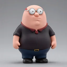 peter griffin, an anime nendoroid of peter griffin, figurine, detailed product photo, single subject