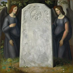 the sculpted tombstone at kafka's grave. painting by balthus, bruegel, fra angelico, agnes pelton, mark rothko