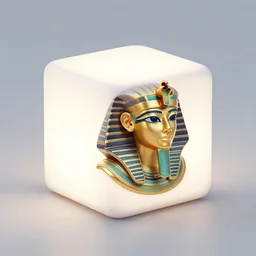 symmetry!! egyptian teen prince of technology, solid cube of light, hard edges, product render retro - futuristic poster scifi, lasers and neon circuits, brown skin teen egyptian prince, intricate, elegant, highly detailed, digital painting, artstation, concept art, smooth, sharp focus, illustration, dreamlike, art by artgerm