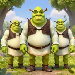 3 d render of shrek