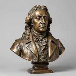 a bronze bust of the polyglot Richard Simcott