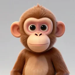 portrait of monkey, cartoon, trending on artstation, highly detailed