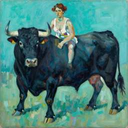 high _ quality _ high _ detail _ painting _ by _ lucian _ freud _ and _ jenny _ saville _ hd, blockey brushes, spanish _ bullfighter _ turquoise _ color _ photorealistic _ lighting _ - n 9