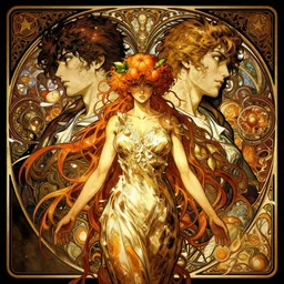 symmetry ( clementine from the walking dead portrait ) ultra detailed, intricate, anime, dynamic lighting, digital art, digital painting, art station, wlop, sharp focus, illustration, art by artgerm and greg rutkowski and alphonse mucha