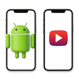a YouTube thumbnail of a comparison between Android and IOS