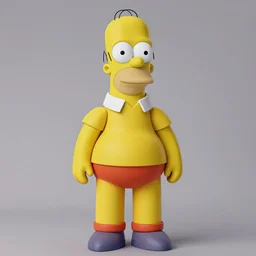 a potrait of Homer Simpson wearing a McDonald outfit, highly detailed, fullbody