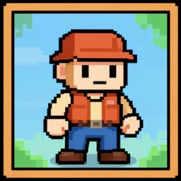 pixel art of a video game character