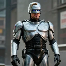brad pitt starring as robocop, 8 k,