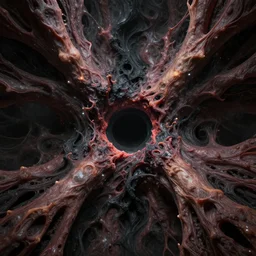hyperrealistic mixed media image of unimaginable incomprehensible terror dissolving in acid black hole, stunning 3 d render inspired art by greg rutkowski and xiang duan and thomas eakes, perfect symmetry, flesh texture, realistic, highly detailed attributes and atmosphere, dim volumetric cinematic lighting, 8 k octane detailed render, post - processing, masterpiece,