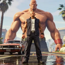 a portrait of one punch man as a gta 5 character ingame shot from gta 5, octane, smooth, 8 k, vibrant, ray tracing x, wet reflections, unreal engine 5, intricate details, fantasy, hyper realism, humongous view, smooth, cinematic