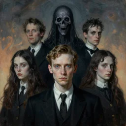 portrait of the average british bloke, by zdzislaw beksinski, by dariusz zawadzki, by john jude palencar, by micheal whelan, gothic, surrealism, cosmic horror, lovecraftian, cold hue's, warm tone gradient background, concept art, beautiful composition