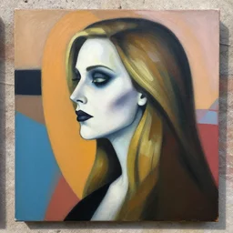 michelle pfeiffer is the queen of the undead, portrait painting, medium shot, asymmetrical, profile picture, organic painting, sunny day, matte painting, bold shapes, hard edges, street art, trending on artstation, by huang guangjian, m and gil elvgren and sachin teng