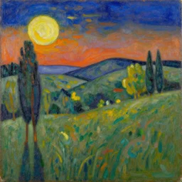 Good morning, oil painting, in the style of Niko Pirosmani