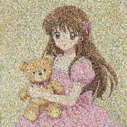 a girl in a pink dress holding a teddy bear, lineart by kiyohara tama, naoko takeuchi featured on pixiv, rococo, official art, anime aesthetic, pixiv