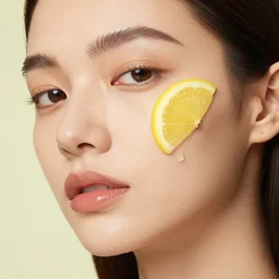 “a woman skin of lemon”